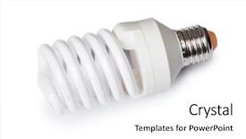  Presentation with light bulb - Colorful slide set enhanced with light bulb isolated on white backdrop and a white colored foreground