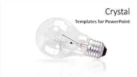  Presentation with glowing light bulb light bulb - Theme enhanced with light bulb isolated on white background and a white colored foreground