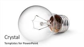  Presentation with bakground - Slide deck with light bulb isolated background and a white colored foreground