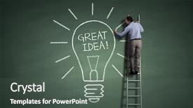  Presentation with great idea - Slide set enhanced with light bulb metaphor for great background and a dark gray colored foreground