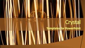  Presentation with black light - Audience pleasing PPT theme consisting of light bulb on a black backdrop and a tawny brown colored foreground