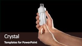  Presentation with light blue dna black - Cool new presentation theme with light bulb on black background backdrop and a tawny brown colored foreground