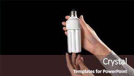  Presentation with modernization - Presentation theme having light bulb on black background background and a tawny brown colored foreground