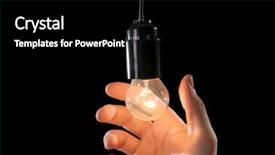  Presentation with modernization - PPT theme enhanced with light bulb on black background background and a black colored foreground