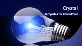  Presentation with black light - Cool new presentation theme with light bulb on black backdrop and a  colored foreground