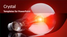  Presentation with black light - Cool new PPT theme with light bulb on black backdrop and a wine colored foreground