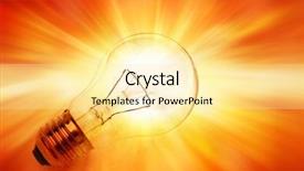  Presentation with glowing light bulb light bulb - Audience pleasing PPT theme consisting of light bulb on bright background backdrop and a blonde colored foreground
