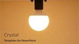  Presentation with light bulb - Colorful theme enhanced with light-bulb-on-ceiling backdrop and a yellow colored foreground