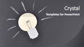  Presentation with chalk board - PPT layouts featuring light bulb on chalk board background and a  colored foreground