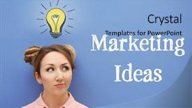  Presentation with women success - PPT layouts with light bulb on color background and a light blue colored foreground