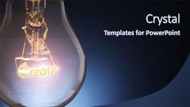  Presentation with light bulb - Theme featuring light bulb on dark background background and a wine colored foreground