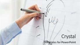  Presentation with flip chart - Colorful slides enhanced with light bulb on flip chart backdrop and a white colored foreground