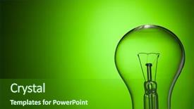  Presentation with light green - PPT theme having light bulb on green background background and a forest green colored foreground