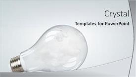  Presentation with light bulb - Theme enhanced with light-bulb-on-light-grey background and a light gray colored foreground