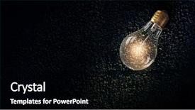  Presentation with light hanging - Beautiful theme featuring light bulb on stone surface backdrop and a black colored foreground