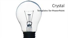  Presentation with glowing light bulb light bulb - PPT theme consisting of light bulb on white background background and a white colored foreground