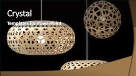  Presentation with black light - Presentation design having light bulb puzzle - three lampshades isolated over black background and a black colored foreground