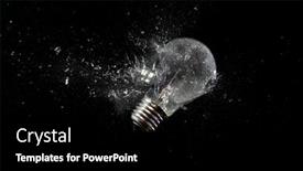  Presentation with light blue dna black - PPT theme with light-bulb-shattering-on-black background and a black colored foreground