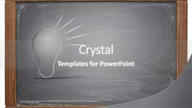  Presentation with light bulb or lightbulb - Beautiful theme featuring light bulb symbol on blackboard backdrop and a gray colored foreground