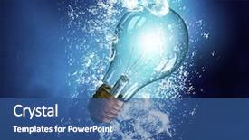  Presentation with under water - Colorful slide deck enhanced with marine resources - light bulb under water backdrop and a ocean colored foreground
