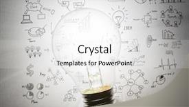  Presentation with light bulb idea invention presenter - Presentation design enhanced with light bulb with drawing graph background and a white colored foreground