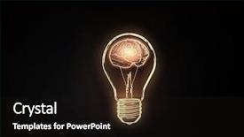  Presentation with bulb brain - Colorful PPT theme enhanced with light bulb with human brain backdrop and a black colored foreground
