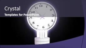  Presentation with bakground - Amazing slide deck having light bulb with time concept on black bakground backdrop and a tawny brown colored foreground