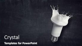  Presentation with light bulb - PPT theme with light-bulb-with-white-glass background and a  colored foreground