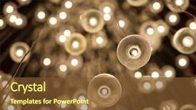  Presentation with light hanging - PPT theme featuring light bulb background and a tawny brown colored foreground