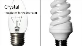  Presentation with light bulbs - Slides enhanced with helice - light bulbs collage background and a  colored foreground