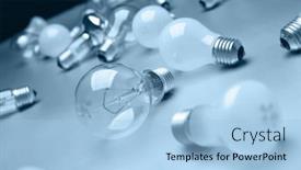  Presentation with shining light - Slides consisting of light-bulbs-crowd-with-one background and a light blue colored foreground