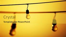  Presentation with light bulbs - Cool new presentation theme with light bulbs in sunset light backdrop and a yellow colored foreground