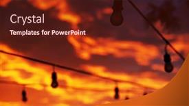  Presentation with light bulbs - PPT theme enhanced with light bulbs in sunset light background and a tawny brown colored foreground