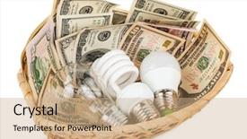  Presentation with light bulbs - Beautiful PPT layouts featuring light bulbs in the basket backdrop and a coral colored foreground