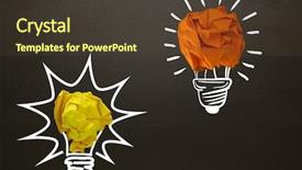  Presentation with light bulbs - Audience pleasing PPT layouts consisting of light bulbs on blackboard backdrop and a tawny brown colored foreground