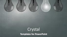  Presentation with glowing light bulbs light bulbs - Amazing slide set having light bulbs on dark background with one glowing backdrop and a gray colored foreground