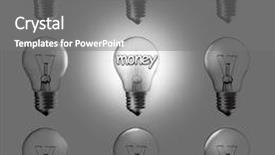  Presentation with light bulbs - PPT layouts consisting of light bulbs on grey background background and a gray colored foreground