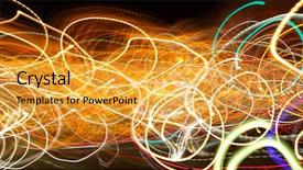  Presentation with chaos - Colorful presentation enhanced with light chaos - abstract photograph background backdrop and a yellow colored foreground