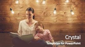  Presentation with light book - Audience pleasing presentation theme consisting of light children - happy loving family pretty young backdrop and a tawny brown colored foreground