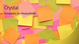  Presentation with border simple - Cool new presentation theme with light coloured simple border - colorful background with reminder notes backdrop and a yellow colored foreground