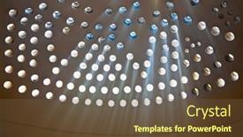  Presentation with knight - Presentation design featuring light-coming-from-holes background and a tawny brown colored foreground