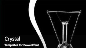  Presentation with electrical - PPT theme enhanced with electrical bulb isolated on black background and a black colored foreground
