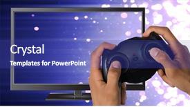  Presentation with shimmering - Cool new theme with light design shimmering on purple backdrop and a royal blue colored foreground