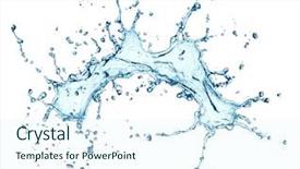  Presentation with blue water splash isolated - PPT layouts having light drop - blue water splash isolated background and a sky blue colored foreground