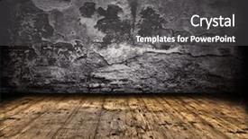 Presentation with effect - Cool new presentation with light effect - grunge wall with wooden planks backdrop and a dark gray colored foreground
