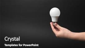  Presentation with light emitting diode - Audience pleasing PPT theme consisting of light emitting diode - woman holding led lamp backdrop and a dark gray colored foreground