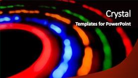  Presentation with diodes - Colorful slide deck enhanced with light-emitting diodes abstraction backdrop and a black colored foreground