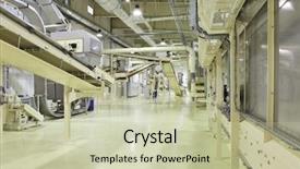  Presentation with industrial - Amazing slides having light factory - industrial space backdrop and a mint green colored foreground