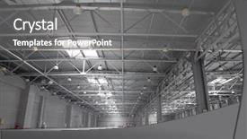  Presentation with empty - PPT layouts featuring light factory - large modern empty storehouse background and a gray colored foreground