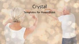  Presentation with light hanging - Presentation enhanced with light glowing dots design background and a  colored foreground